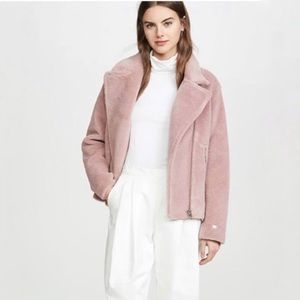 Soia & Kyo Laure Wool Sherpa Moto Jacket Coat